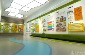 简单现代感青少年文化馆装饰效果图,现代感青少年文化馆效果图