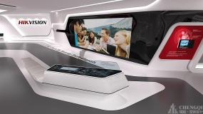 现代简约风企业展厅案例图, 大气简约企业文化展厅效果图