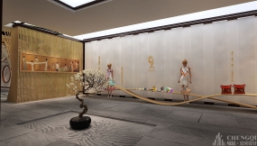 丝绸文化展示馆装饰效果图,文化展示馆装饰效果图