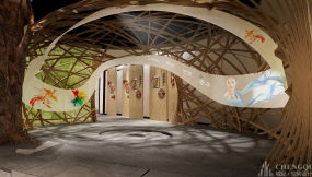 现代简约风展示馆装饰案例图,简约风展示馆案例图