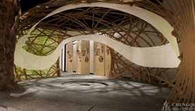 丝绸文化展厅设计效果图,丝绸文化展厅效果图