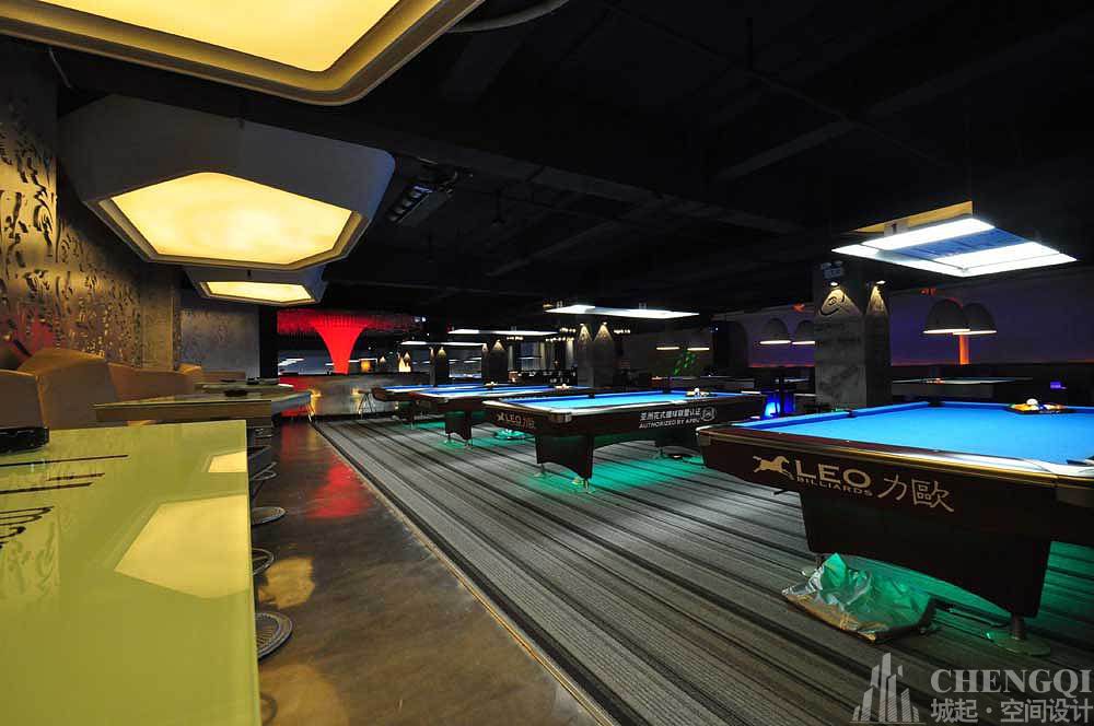 台球厅设计实景图,台球厅设计案例图