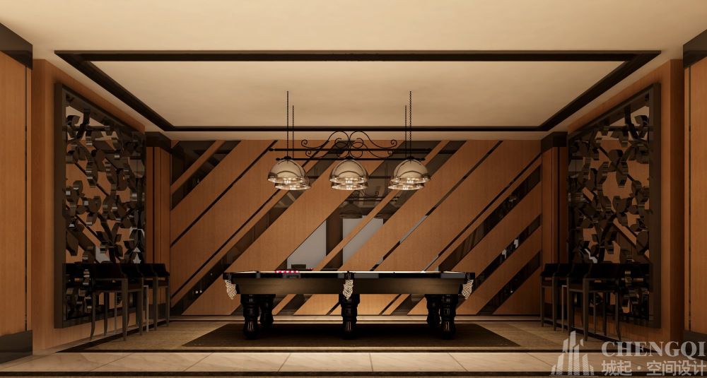 台球俱乐部空间装饰图片,台球俱乐部空间装饰实景图