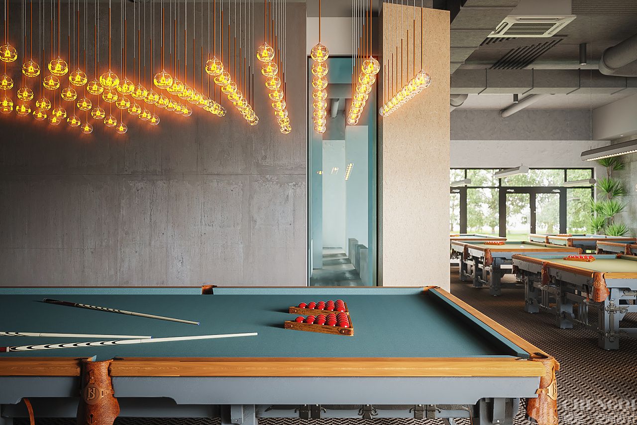 台球俱乐部装修设计图片,台球俱乐部装修设计实景