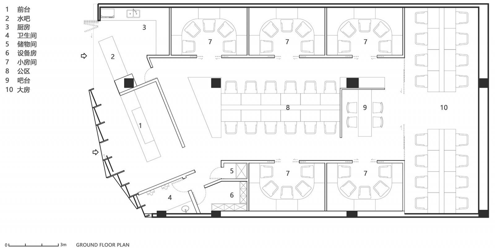 电竞俱乐部空间设计平面图,电竞俱乐部装饰平面图