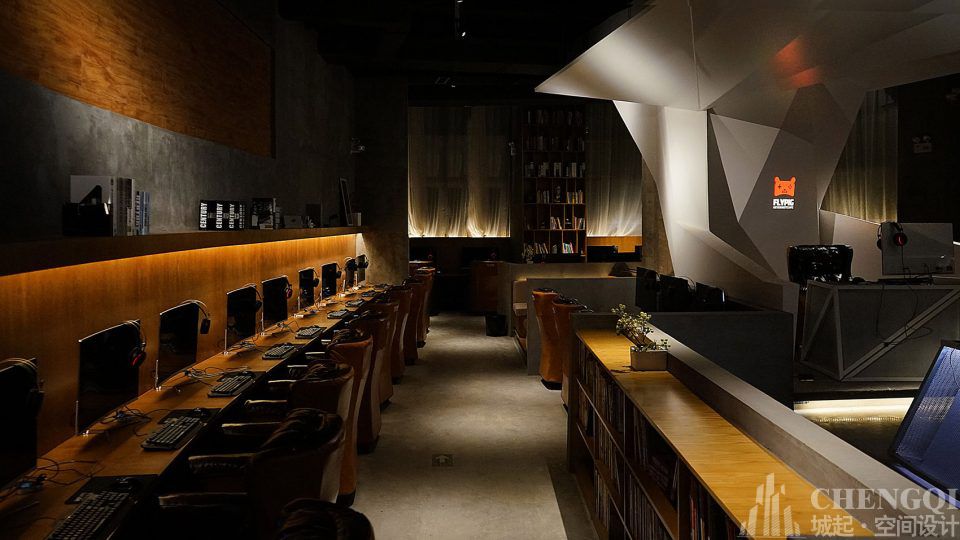 网咖空间设计实景图,网咖空间设计案例图