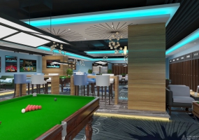 台球厅装饰案例图,台球厅装饰效果图