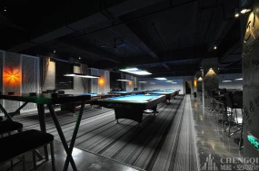 台球厅装修设计实景图,台球厅装修设计案例图