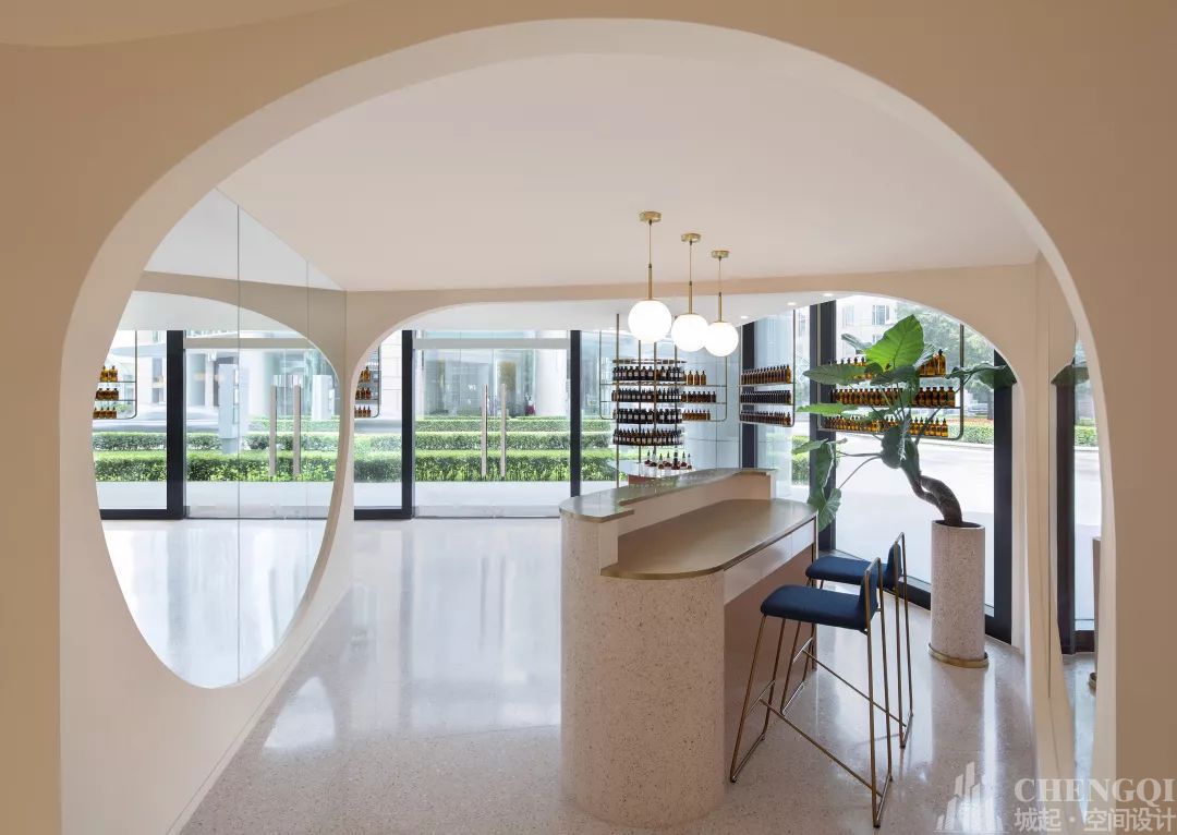 美容院设计效果图,美容院装修设计图片