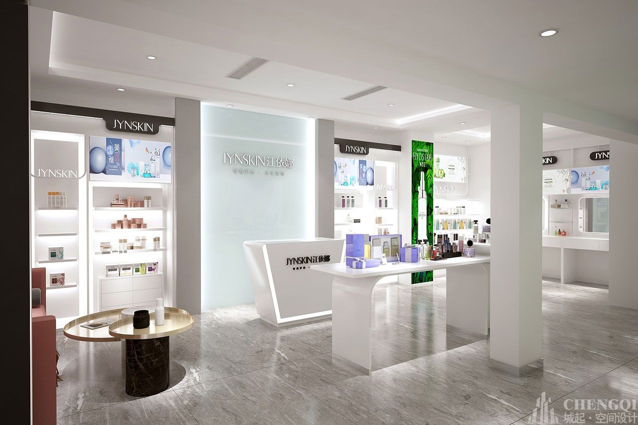 护肤品店空间设计实景图,护肤品店空间设计布局图