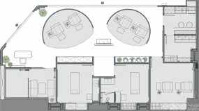 美甲美睫店空间设计平面图