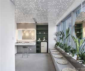 美容院装饰实景图,美容院装饰布局图