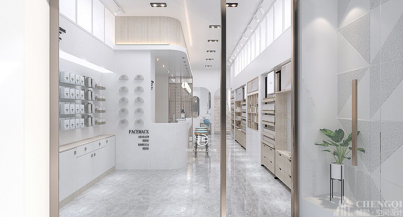 护肤品店设计实景图,护肤品店设计布局图