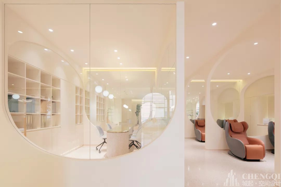 美容院空间设计效果图,美容院装饰图片