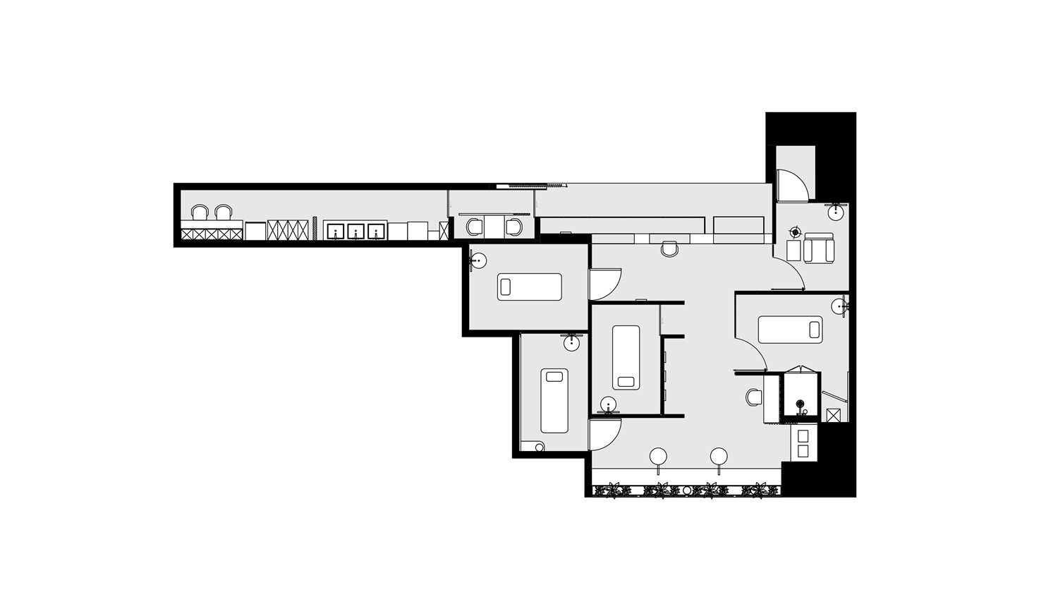 美容院装饰布局图,美容院设计布局图