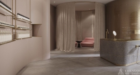  护肤品店装修设计布局图,化妆品店装修图片