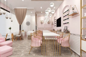 美甲美睫店空间设计布局图,美甲美睫店空间设计效果图