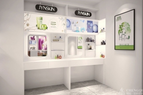 护肤品店空间设计效果图,护肤品店装饰图片