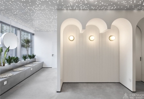 美容院空间设计效果图,美容院装饰图片