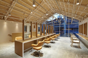 理发店装修设计效果图,理发店设计布局图