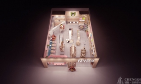 零食店空间装饰效果图,零食店空间设计实景图