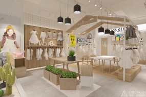 宝宝衣服店装饰布局图,宝宝衣服店装饰效果图