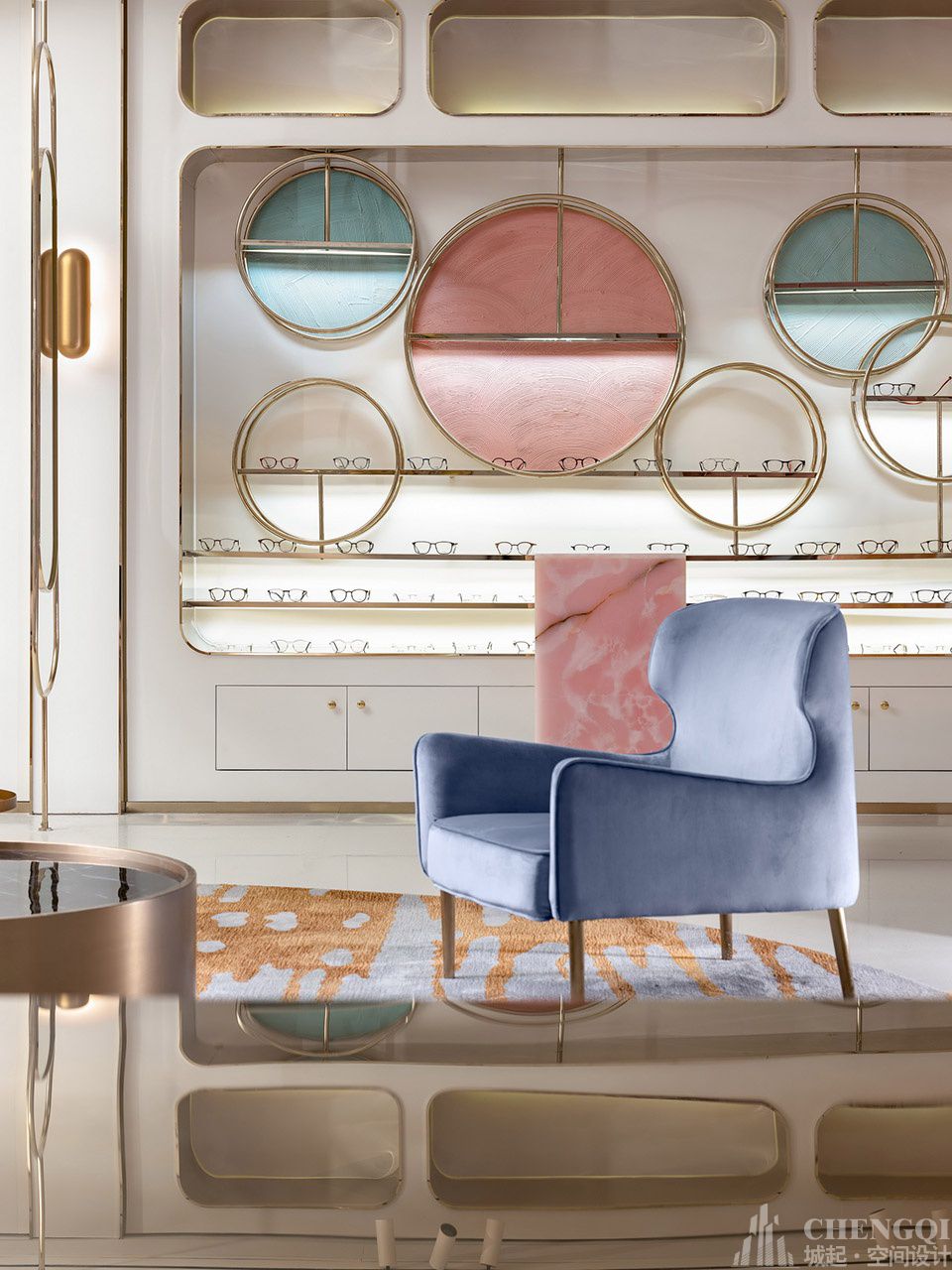 眼镜店布局效果图,眼镜店装修案例效果图