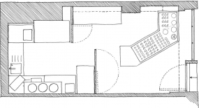 甜品店装修设计布局图,甜品店设计布局图