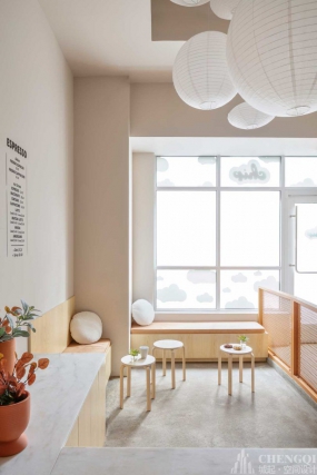 甜品店装饰布局图,甜品店装饰案例图