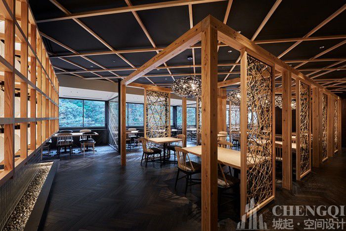 自助餐厅设计实景图,自助餐厅设计布局图