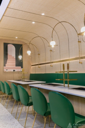 自助餐厅空间设计效果图,自助餐厅装饰图片