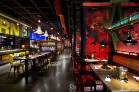 自助餐厅装饰案例图,自助餐厅装饰效果图