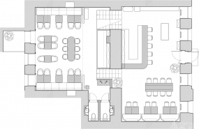  啤酒主题餐厅装修实景图,主题餐厅装修平面图