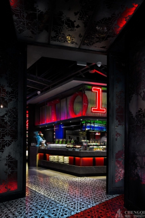 自助餐厅装修实景图,自助餐厅装修布局图