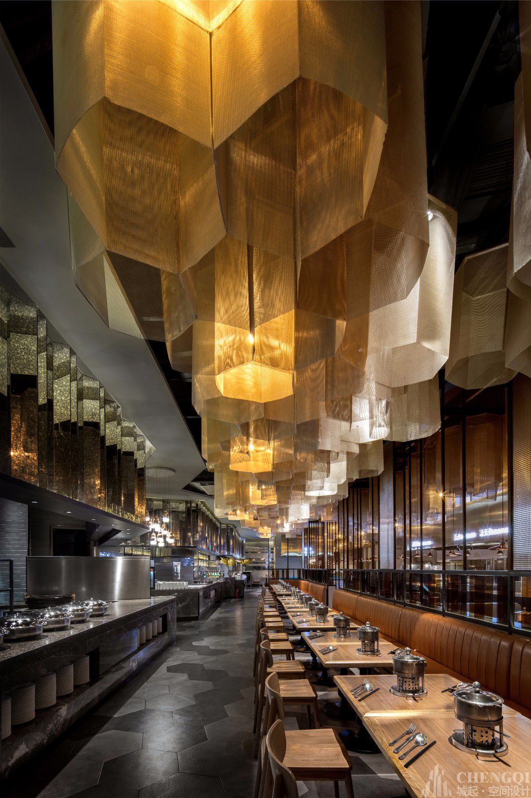 自助餐厅设计实景图,自助餐厅设计布局图