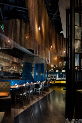 自助餐厅空间设计效果图,自助餐厅装饰图片