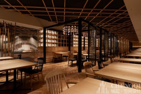 自助餐厅装饰案例图,自助餐厅装饰效果图