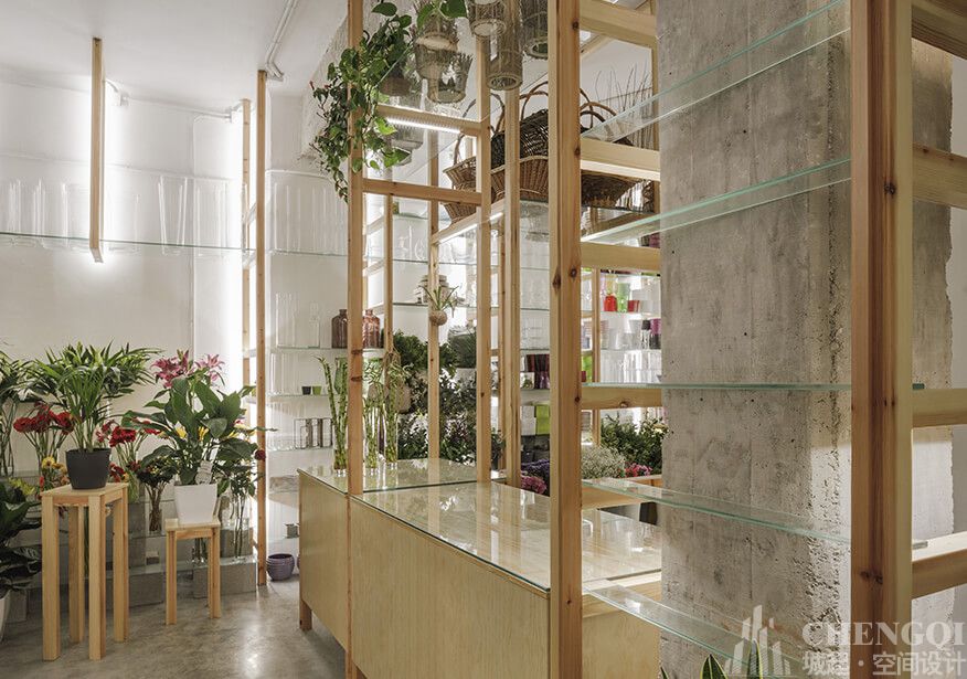 花店空间设计实景图,花店装修设计案例图