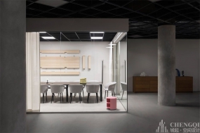 科技公司会议室设计效果图,办公空间装饰案例图