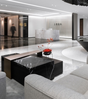投资公司商务风办公室前台图片