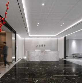 投资管理公司办公室前台效果