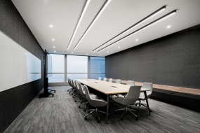 黑白灰风格会议室设计图片