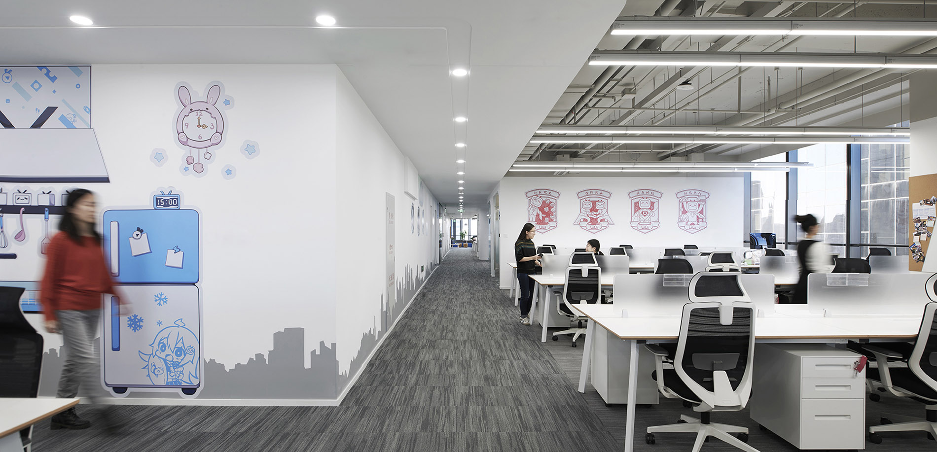 简约时尚风格办公室装修设计效果图,办公室装修设计效果图