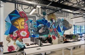 开放式科技公司办公室装修效果图