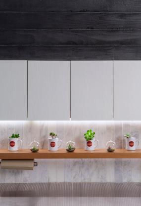 时尚咖啡厅店门面吊顶装修效果图