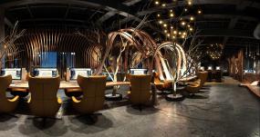 网吧室内吊顶装修设计效果图