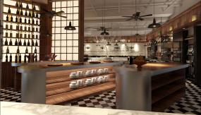 小型宾馆西餐厅设计装修图