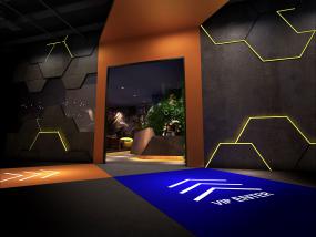 2018大型网吧隔断装修效果图片