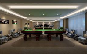 高端台球厅装修效果图