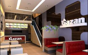 小型自助餐厅效果图